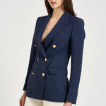 Giacca donna doppiopetto J-Parigi blu navy JPARIGI10BAD 340159EB812 TAGLIATORE 