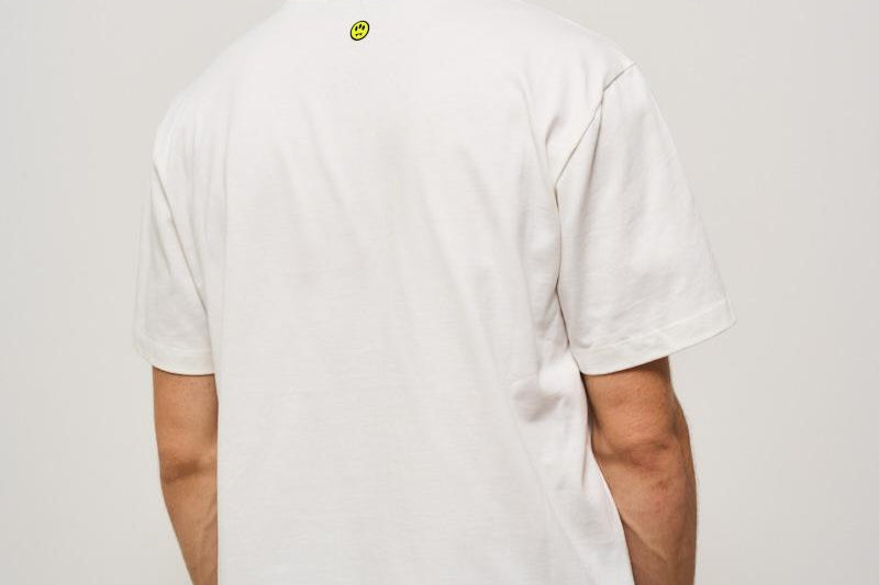 T-shirt uomo girocollo bianca ATH084 002 BARROW 
