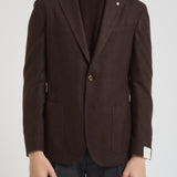 Giacca uomo monopetto in lana marrone 2884 555093 L.B.M. 
