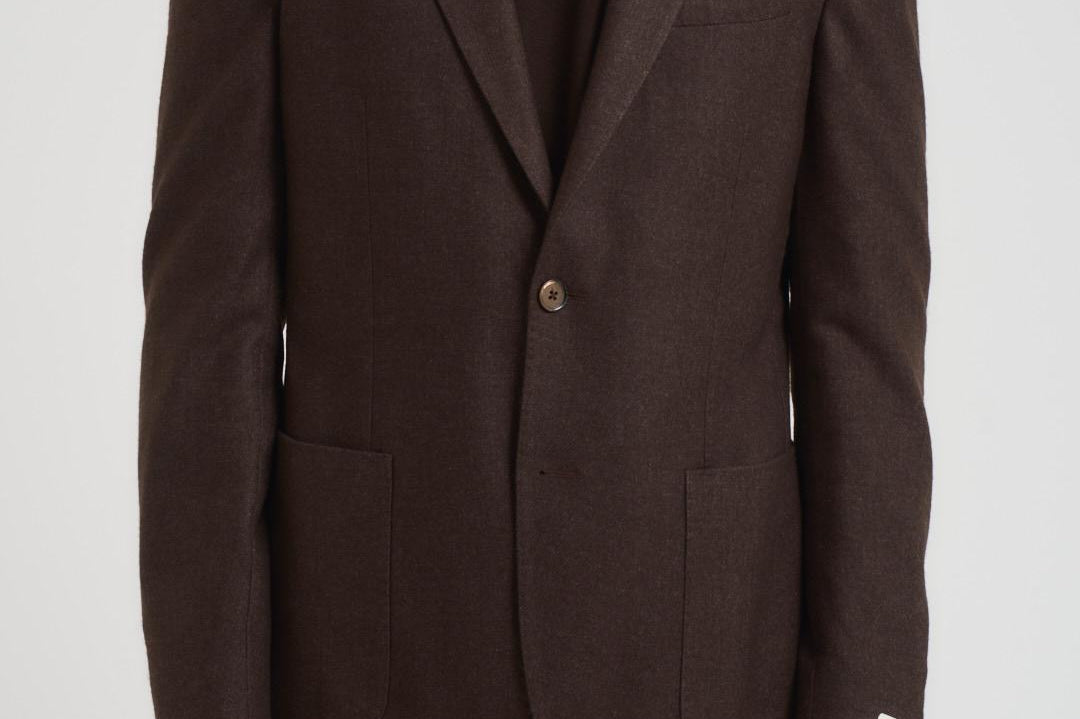 Giacca uomo monopetto in lana marrone 2884 555093 L.B.M. 