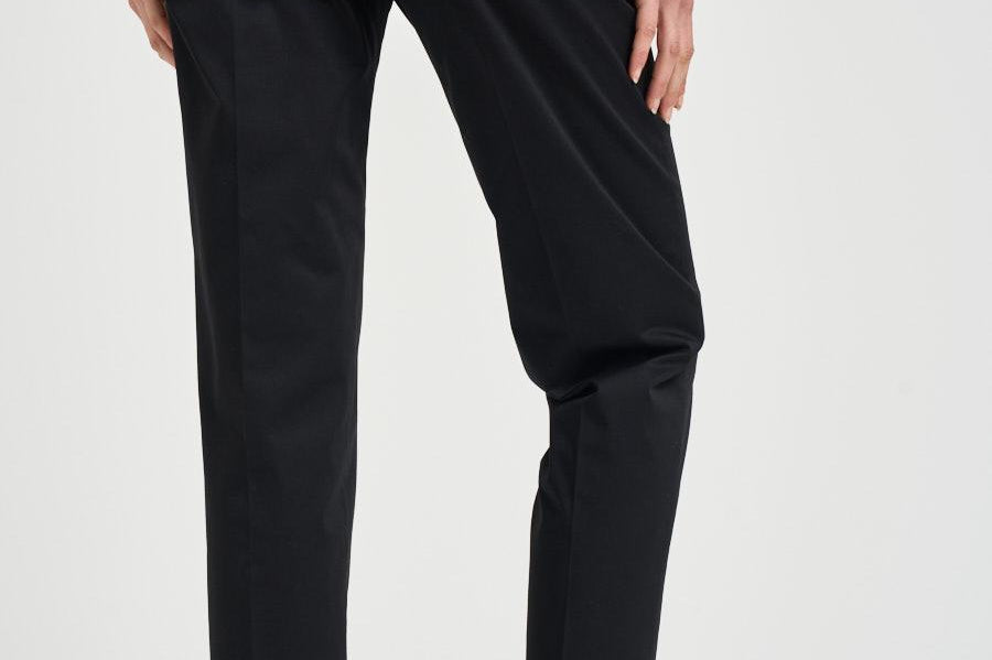 Pantalone donna con risvolto nero ALICE LONG CRSILKNERO BERWICH 