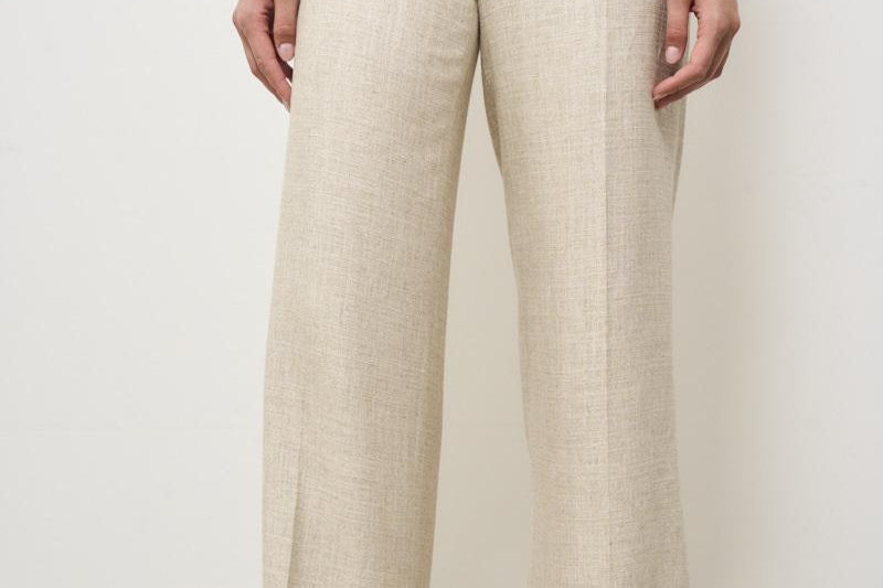 Pantalone donna a palazzo beige 8110 542481 L.B.M. 