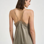 Abito donna lungo verde oliva BAILAR OLIVEGREEN IRO 