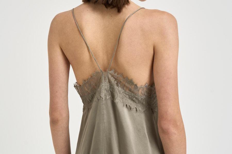 Abito donna lungo verde oliva BAILAR OLIVEGREEN IRO 