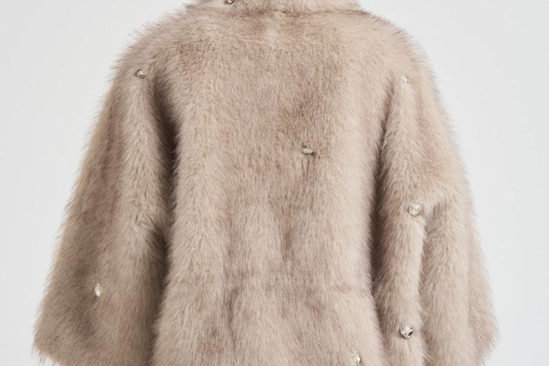 Eco pelliccia donna con strass 9022 STEEL SWORD 6.6.44 