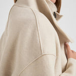 Cappotto donna corto doppiopetto panna AG2484 MLK410 HARRIS WHARF LONDON 