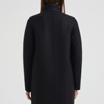 Cappotto donna monopetto nero AE1215 MLK199 HARRIS WHARF LONDON 