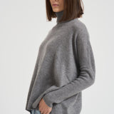 Dolcevita donna in cashmere grigio CLARA DARKHEATHERWAY ABSOLUT CASHMERE. 