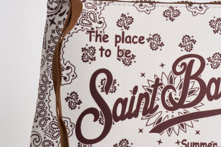 Pochette donna Aline bandana bianca e bordeaux ALINE 03131L MC2 SAINT BARTH 