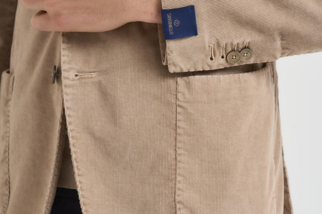 Giacca uomo in velluto fango GL797MF 340612P SANTANIELLO 