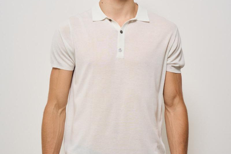 Polo uomo bianca EU526 823C ACCADEMIE TESSILI 