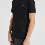 T-shirt uomo nera con logo bianco 8N1TD8 1JVZ0999 EMPORIO ARMANI 