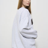 Felpa donna grigia con logo nero 5205 GREY ANINE BING 