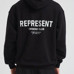Felpa uomo con cappuccio nera OCM4113 BLACK REPRESENT 