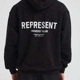 Felpa uomo con cappuccio nera OCM4113 BLACK REPRESENT 