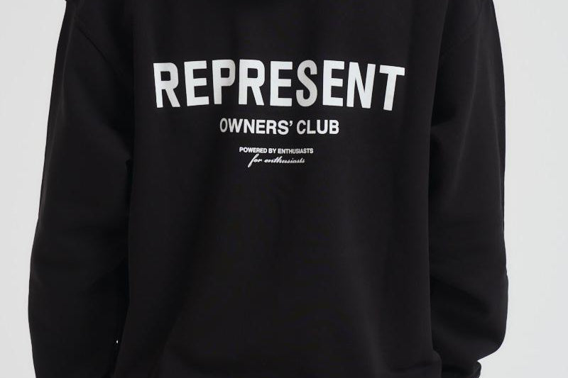 Felpa uomo con cappuccio nera OCM4113 BLACK REPRESENT 