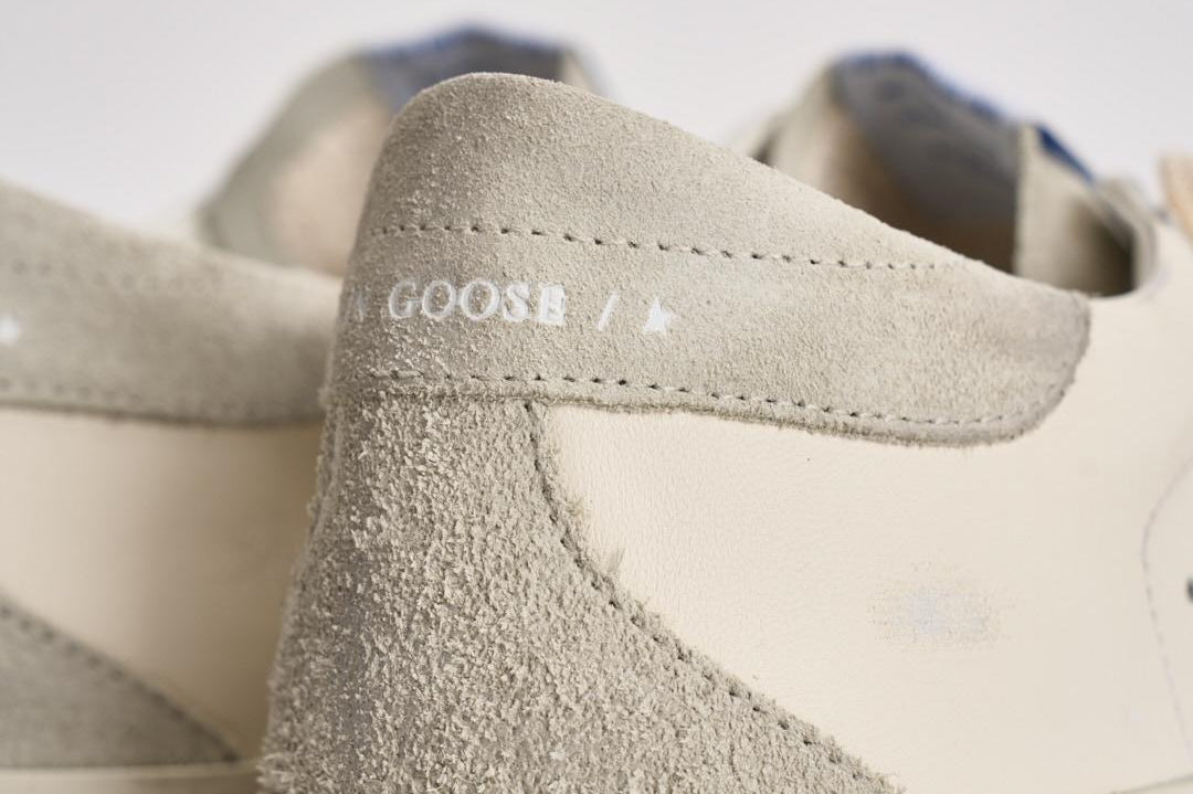 Sneakers uomo Super star bianca e grigia GMF00102 F00535911166 GOLDEN GOOSE 