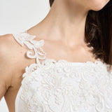 Top donna con ricami bianco W08170581 WHITE MAURIZIO MYKONOS 