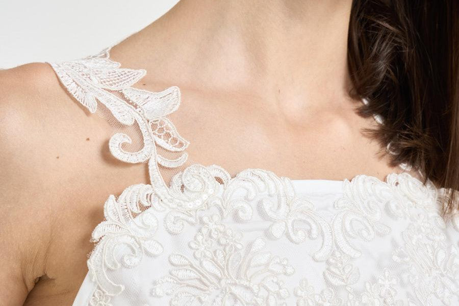 Top donna con ricami bianco W08170581 WHITE MAURIZIO MYKONOS 