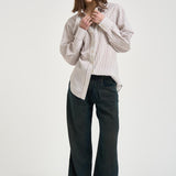 Camicia donna Aurora a righe bordeaux CH0262FB D1I01IECRD ISABEL MARANT 