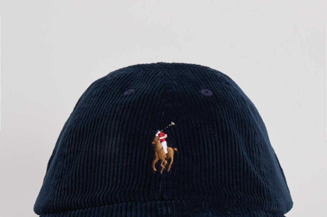 Cappellino uomo a costine blu 710847175 006 RALPH LAUREN 