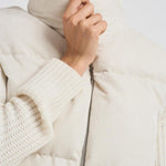 Piumino smanicato in velluto panna PI00157DR 1985 HERNO 
