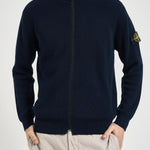 Maglia uomo con zip blu notte 5100126 S00D8V0020 STONE ISLAND 