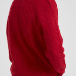 Maglia uomo a trecce rossa 710876762 006 RALPH LAUREN 