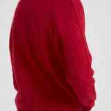 Maglia uomo a trecce rossa 710876762 006 RALPH LAUREN 