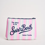 Pochette donna Aline a righe rosa e bianca ALINE 03280L MC2 SAINT BARTH 