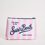 Pochette donna Aline a righe rosa e bianca ALINE 03280L MC2 SAINT BARTH 