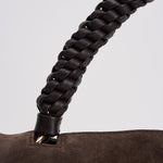 Borsa donna Sveva Peach Media a spalla in suede con tracolla moro BT2006PEO TMORO ORCIANI 