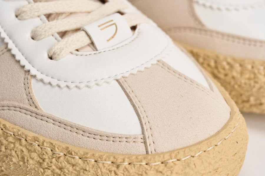 Sneakers uomo Vintage Whale bianche e marrone VINTAGE BARK PURAAI 