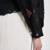 Blusa donna Nina in sangallo nera HT0856FA D2J01IBLACK ISABEL MARANT 
