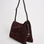 Borsa donna "Penelope" Slouch in suede vino 000148 ACAISUEDE WANDLER 