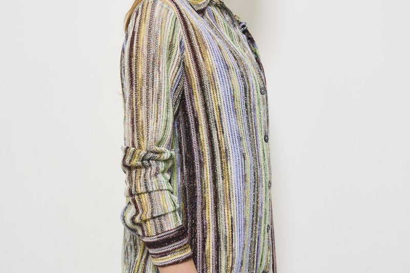 Camicia donna a righe multicolor DS25SJ0C BR002HSM9KS MISSONI 