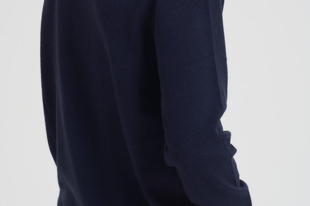 Maglia uomo girocollo con ricamo blu HERON LTEMBRYCARLIFT61 MC2 SAINT BARTH 