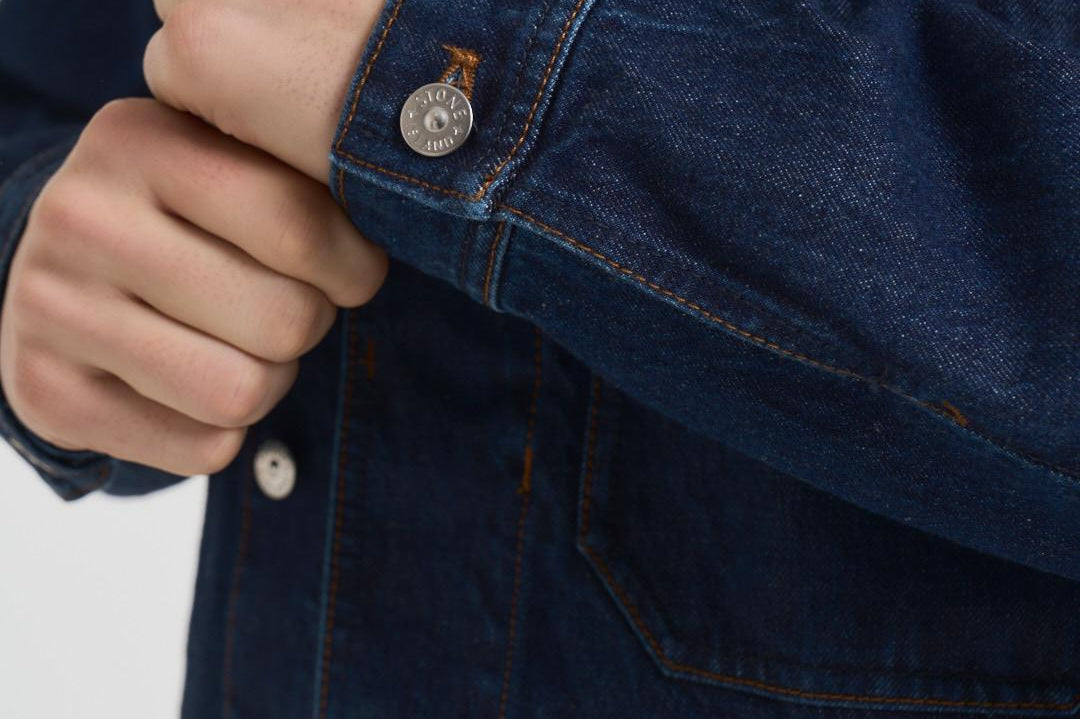 Giacca uomo stile camicia in denim scuro Q100027S00J7 VJ201 STONE ISLAND 