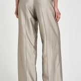 Pantalone donna palazzo in organza grigio E04452D 970 PESERICO 