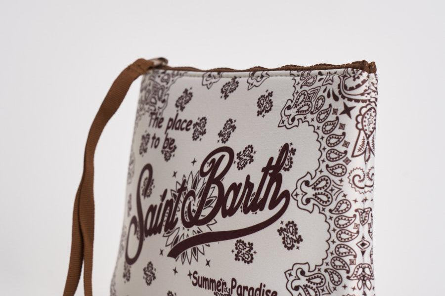 Pochette donna Aline bandana bianca e bordeaux ALINE 03131L MC2 SAINT BARTH 