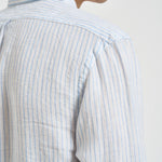 Camicia uomo in lino gessato bianca 710B15647 002 RALPH LAUREN 
