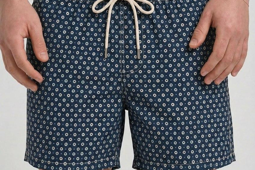 Costume uomo stampa geometrica blu FLOWERTEEGG 61 MC2 SAINT BARTH 