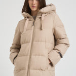 Piumino donna midi trapuntato beige PI002104D 1985 HERNO 