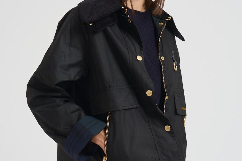 Giacca donna Catton Wax in cotone cerato verde LWX1333 BK71 BARBOUR 