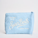 Pochette donna Aline in lino celeste ALINESOFTLINEN 31 MC2 SAINT BARTH 