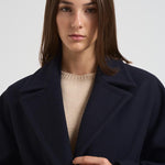 Cappotto donna Cocoon monopetto lungo nero GWP00566 P00050250486 GOLDEN GOOSE 