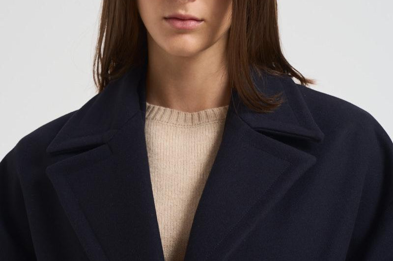 Cappotto donna Cocoon monopetto lungo nero GWP00566 P00050250486 GOLDEN GOOSE 
