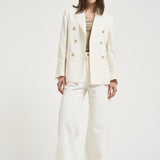 Blazer donna doppiopetto panna GWP00829 P00138211364 GOLDEN GOOSE 